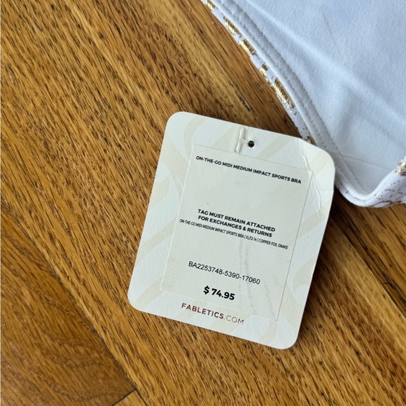 Sport bra Fabletics Gold and Brown Patterned Sports Bra - Picture 3 of 6